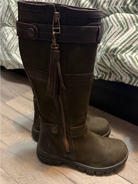 Women's Tall Brown Tassel Zip Boots